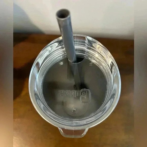 Bubba Silver 24oz Insulated Tumbler w/straw. Straw has wear. Sm dent on bottom. - Picture 8 of 11